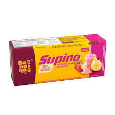 Banana Brasil Supino Zero - Banana and Strawberry - Box with 3 units of 24g
